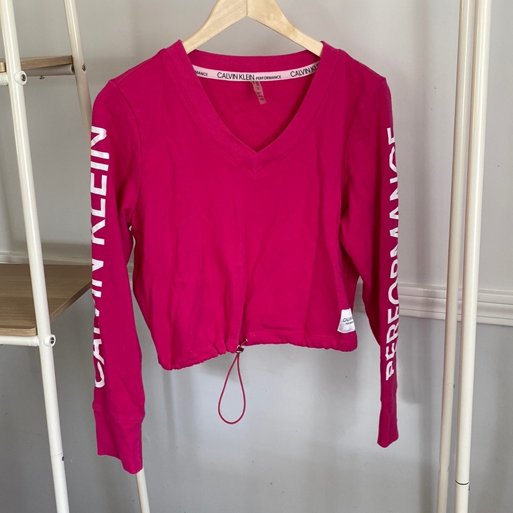 Calvin Klein Bright Pink Cropped Top